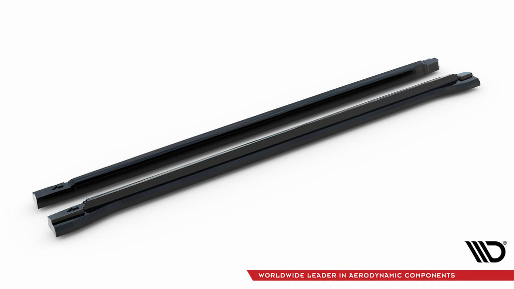 Maxton Design Street+ Seitenschweller Leisten passend für Peugeot 3008 GT-Line Mk2 Facelift schwarz Hochglanz