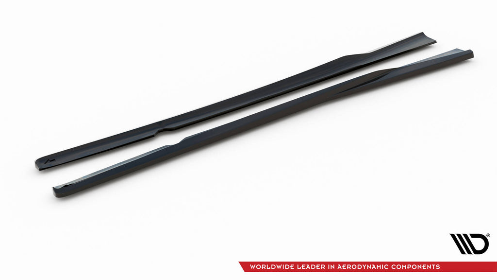 Maxton Design Street+ Seitenschweller Leisten passend für Chevrolet Corvette C5 schwarz Hochglanz