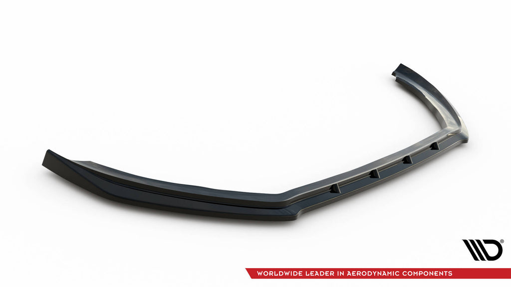Maxton Design Street+ Spoilerlippe Front Ansatz V.2 passend für Ford Fiesta ST / ST-line Mk8 Facelift schwarz Hochglanz
