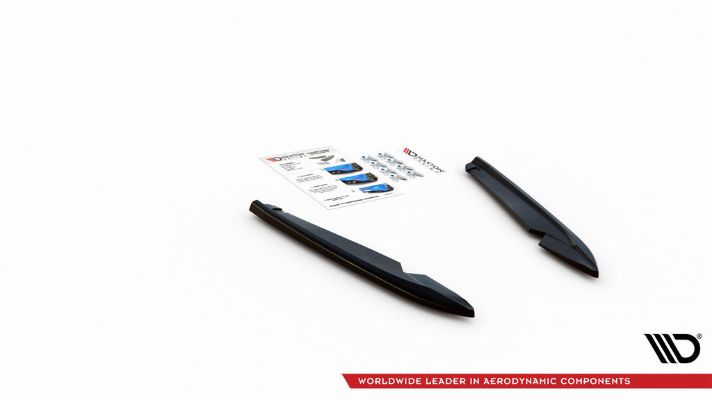 Maxton Design Heck Ansatz Flaps Diffusor V.2 passend für Seat Leon FR Sportstourer Mk3 schwarz Hochglanz