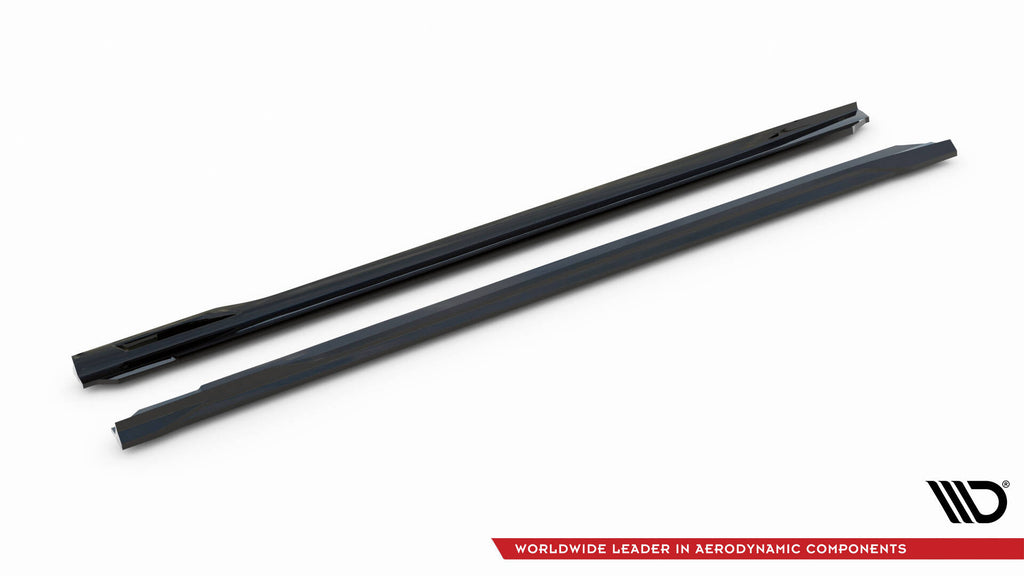 Maxton Design Street+ Seitenschweller Leisten passend für V.1 passend für BMW 5er M-Paket Limousine / Touring G60 / G61 schwarz Hochglanz