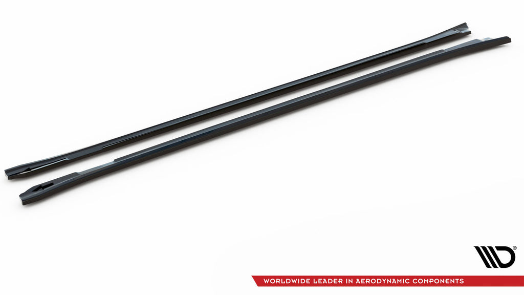 Maxton Design Street+ Seitenschweller Leisten V.2 passend für Porsche Panamera / Panamera Diesel / Panamera Turbo 970 schwarz Hochglanz