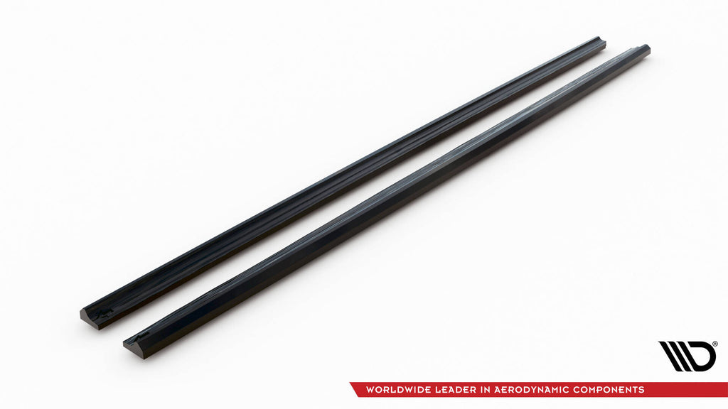 Maxton Design Street+ Seitenschweller Leisten passend für Peugeot Expert l2 /l3 Mk3 schwarz Hochglanz