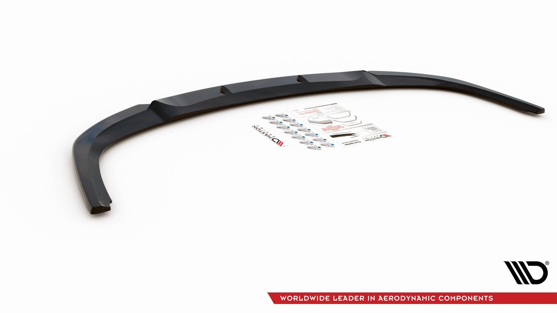 Maxton Design Street+ Spoilerlippe Front Ansatz passend für Mitsubishi Lancer Sportback Mk8 schwarz Hochglanz