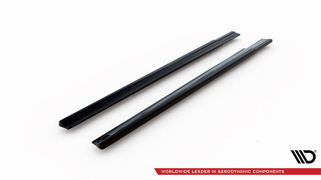 Maxton Design Street+ Seitenschweller Leisten passend für VW T6.1 Long schwarz Hochglanz