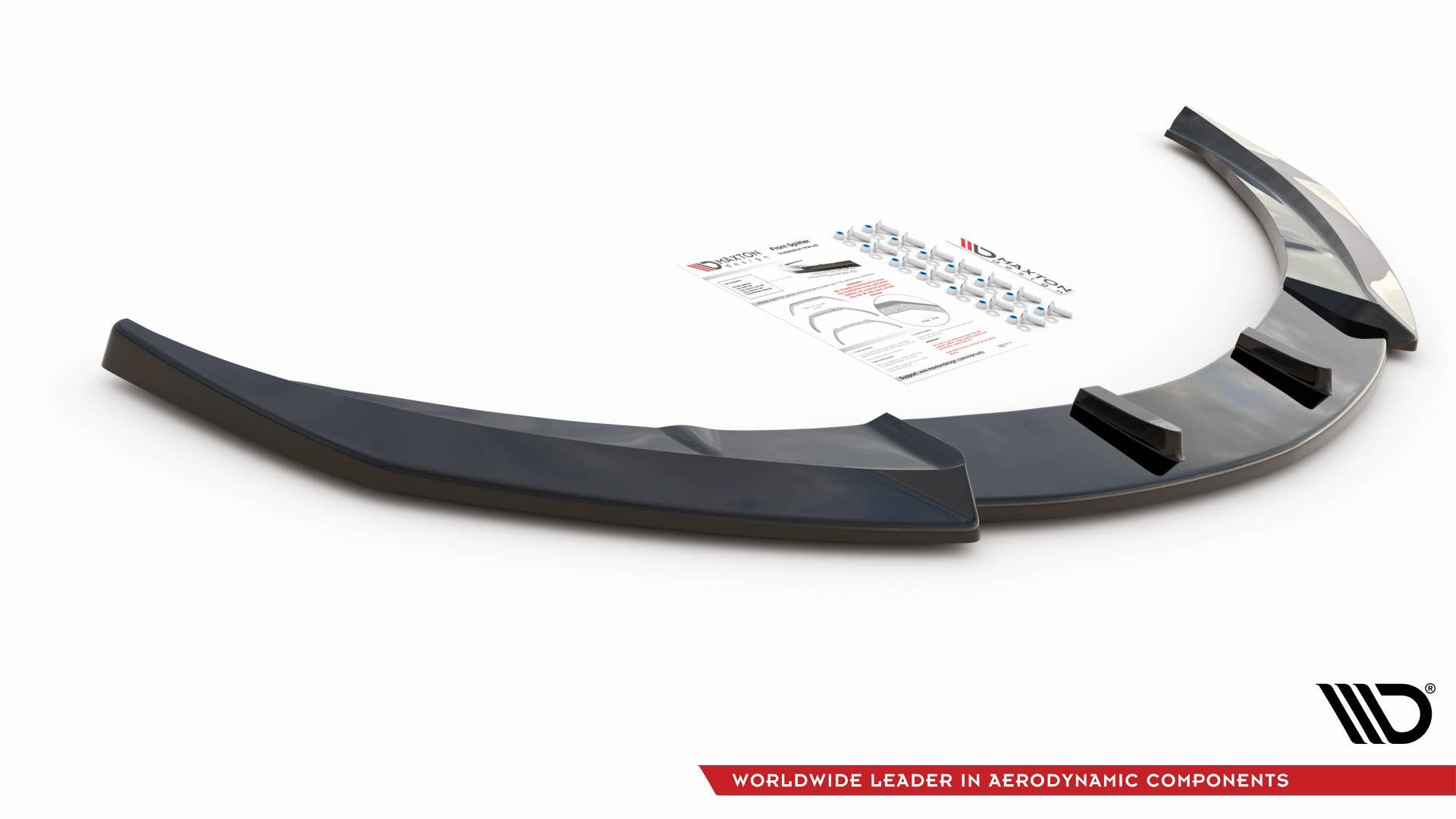 Maxton Design Street+ Spoilerlippe Front Ansatz V.1 passend für Opel Insignia Mk. 1 OPC Facelift schwarz Hochglanz
