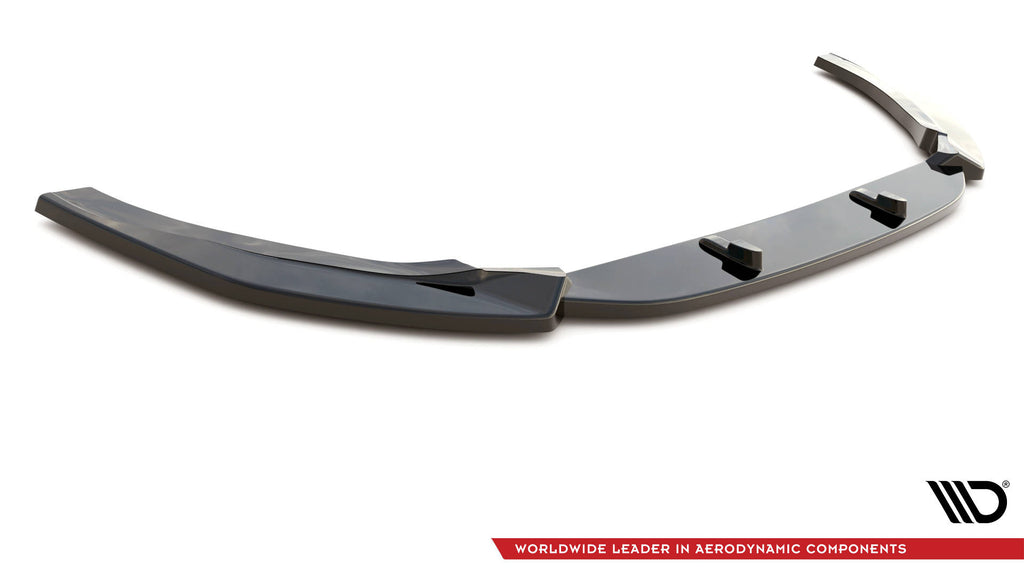 Maxton Design Street+ Spoilerlippe Front Ansatz V.2 passend für Audi RS5 F5 Facelift schwarz Hochglanz