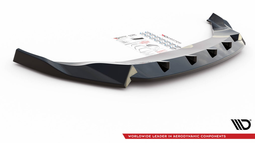 Maxton Design Street+ Spoilerlippe Front Ansatz V.2 passend für Ford Escape ST-Line Mk3 schwarz Hochglanz