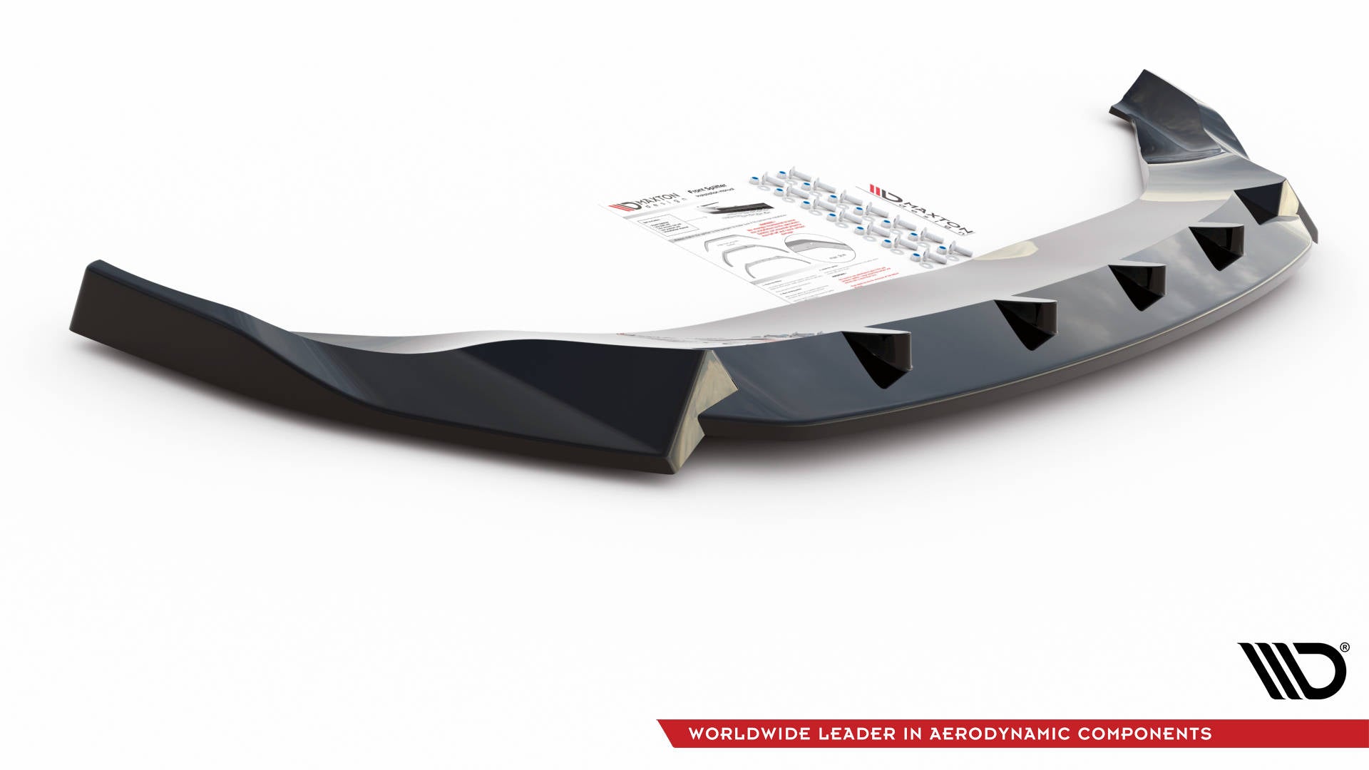 Maxton Design Street+ Spoilerlippe Front Ansatz V.2 passend für Ford Escape ST-Line Mk3 schwarz Hochglanz
