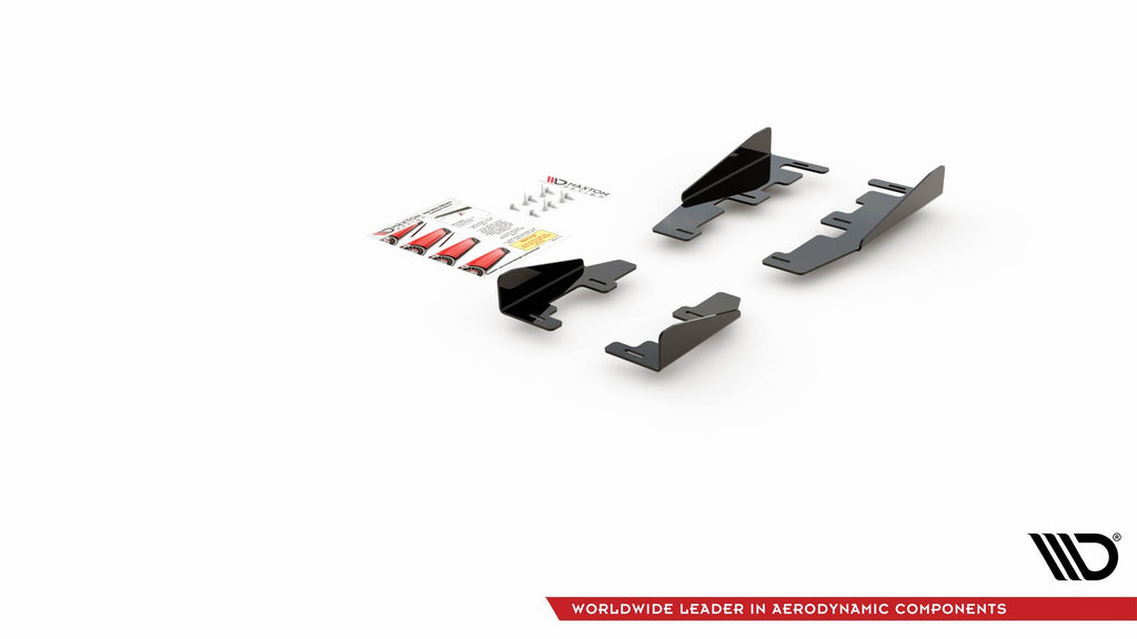 Maxton Design Seitenschweller Flaps passend für BMW 1er F21 M135i / M140i / M-Paket schwarz Hochglanz