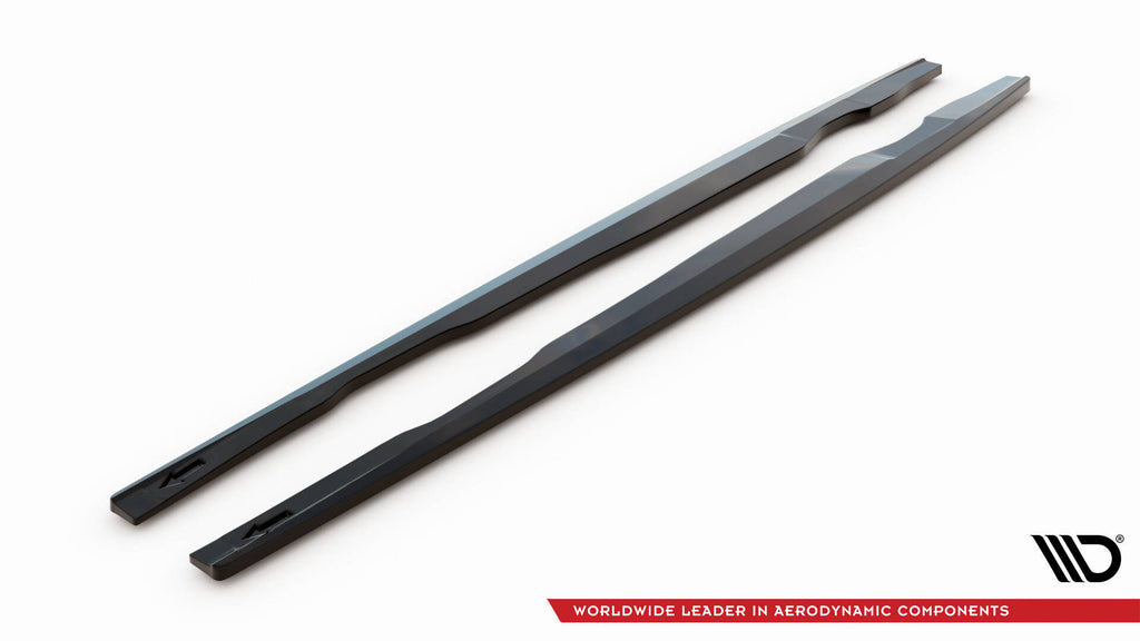 Maxton Design Street+ Seitenschweller Leisten passend für Audi A7 RS7 Look C7 schwarz Hochglanz