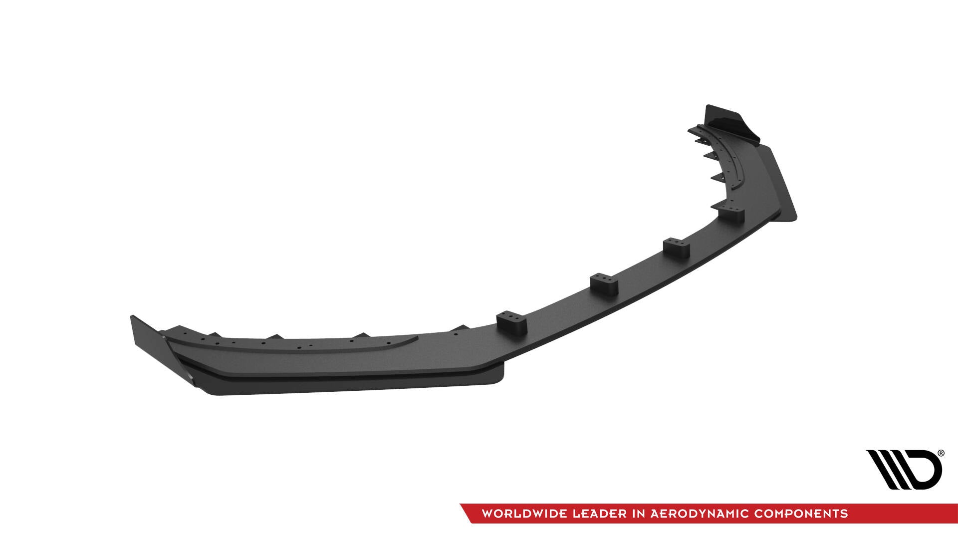 Maxton Design Street Pro Street+ Spoilerlippe Front Ansatz + Flaps passend für Hyundai Veloster N Mk2 schwarz Hochglanz