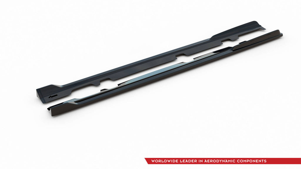 Maxton Design Street+ Seitenschweller Leisten passend für V.3 passend für Ford Fiesta Mk8 ST / ST-Line schwarz Hochglanz