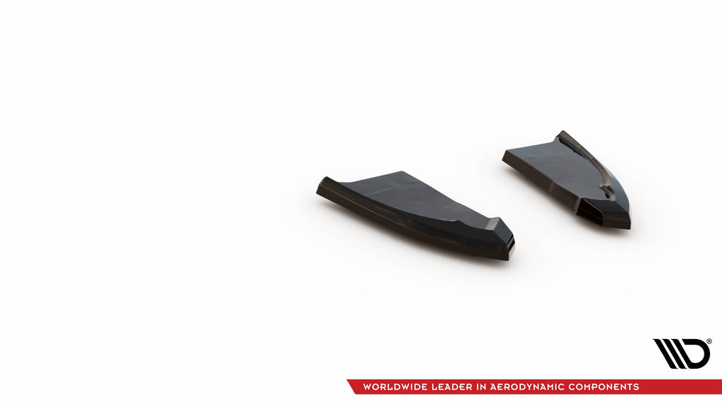 Maxton Design Heck Ansatz Flaps Diffusor passend für VW T-Roc R / R-Line Mk1 Facelift schwarz Hochglanz