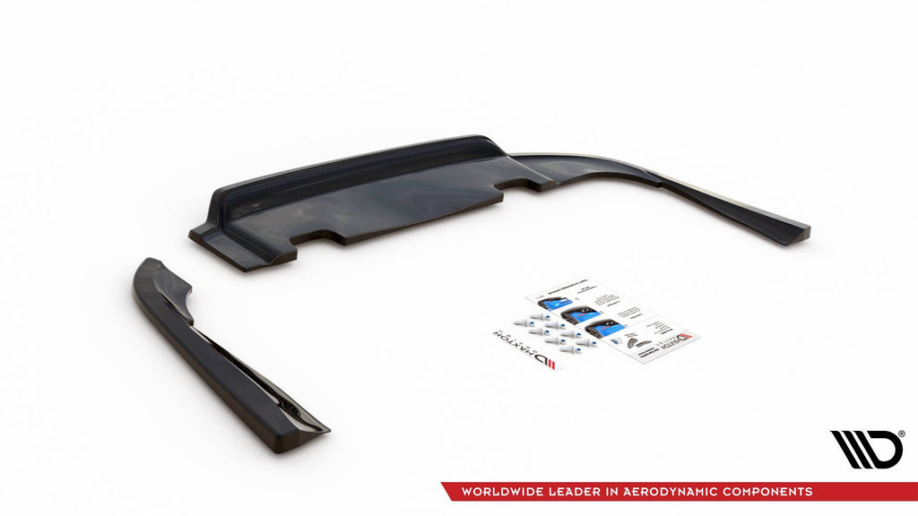 Maxton Design Street+ Mittlerer Diffusor RACE passend für V.1 Volvo V90 Mk2 schwarz Hochglanz
