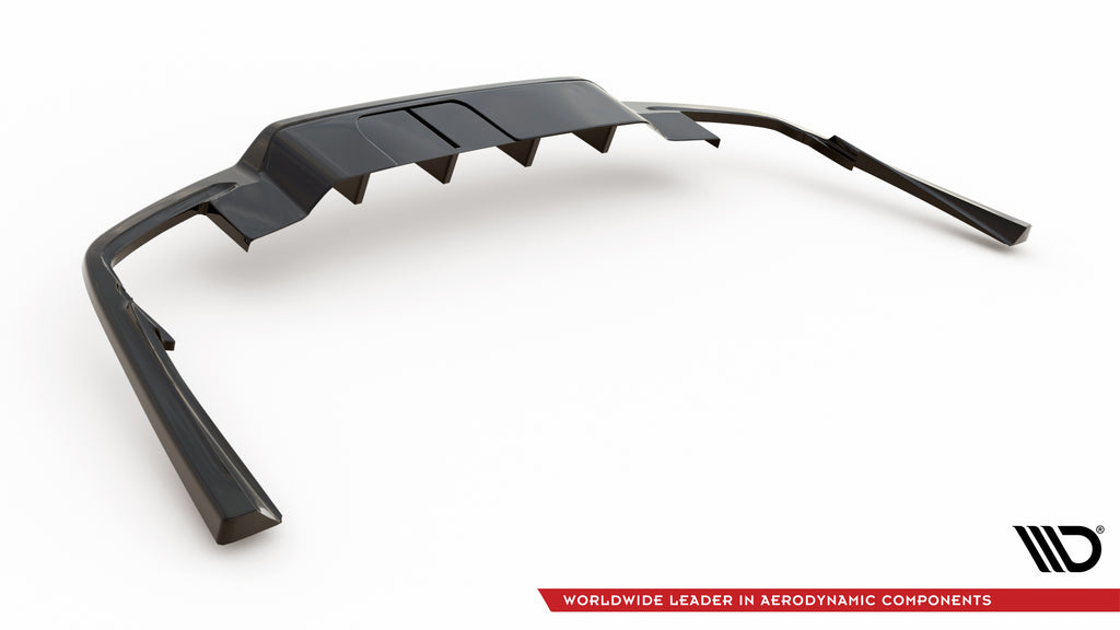 Maxton Design Street+ Mittlerer Diffusor RACE passend für Volvo S60/V60 R-Design Mk3 schwarz Hochglanz