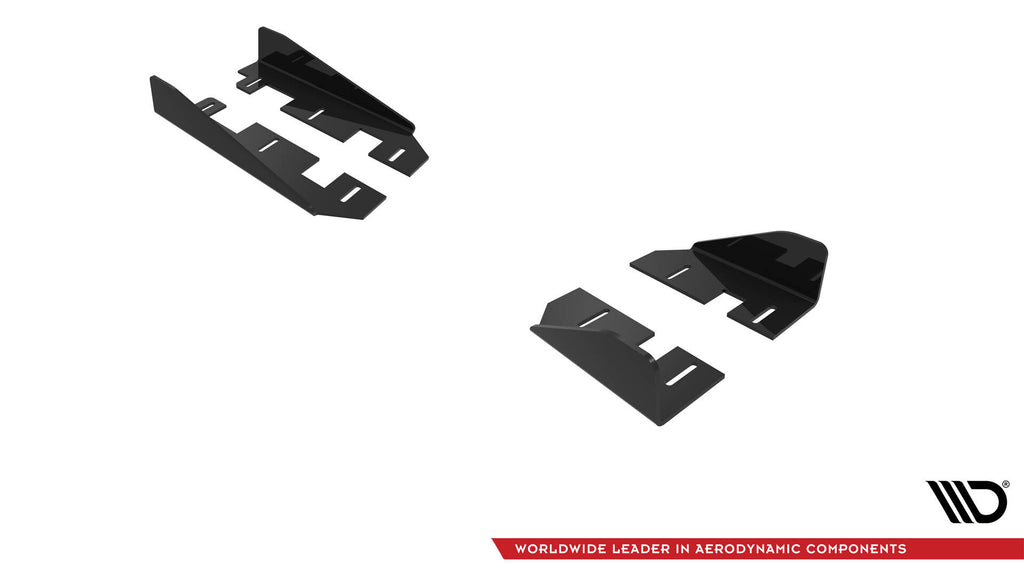 Maxton Design Seitenschweller Flaps passend für VW Polo GTI Mk6 Facelift schwarz Hochglanz