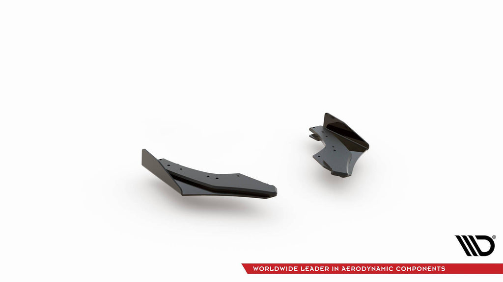 Maxton Design Street Pro Heck Ansatz Flaps Diffusor + Flaps passend für Ford VW Golf GTI Clubsport Mk8 Facelift schwarz Hochglanz