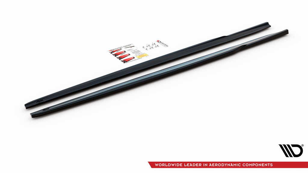 Maxton Design Street+ Seitenschweller Leisten passend für V.1 passend für BMW 2 Gran Coupe M-Paket / M235i F44 schwarz Hochglanz