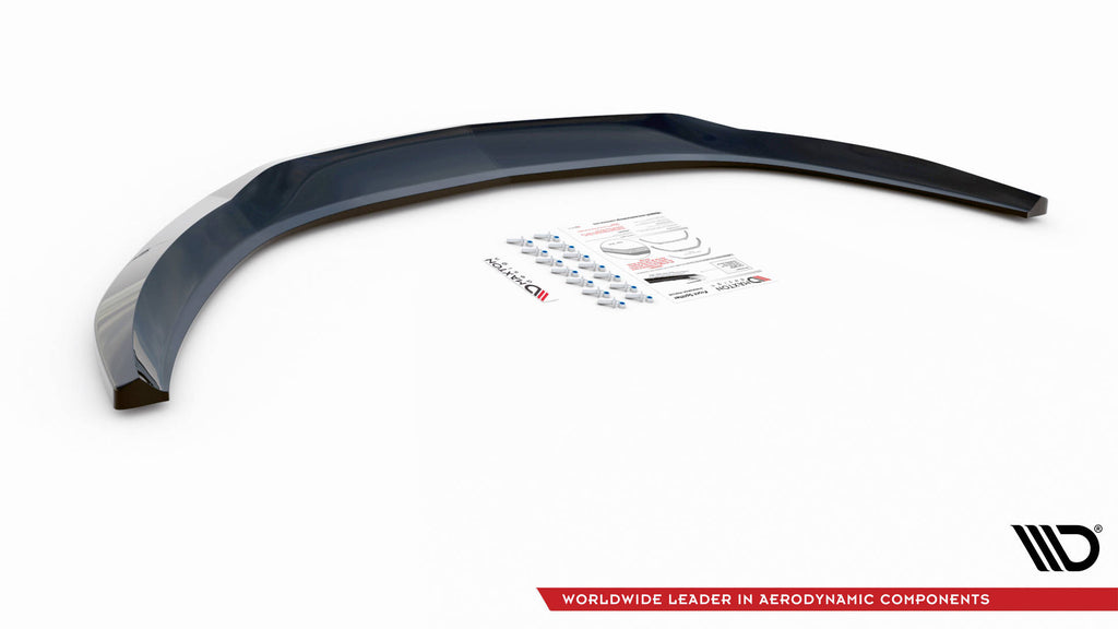 Maxton Design Street+ Spoilerlippe Front Ansatz V.2 passend für Opel Astra GTC OPC-Line J schwarz Hochglanz