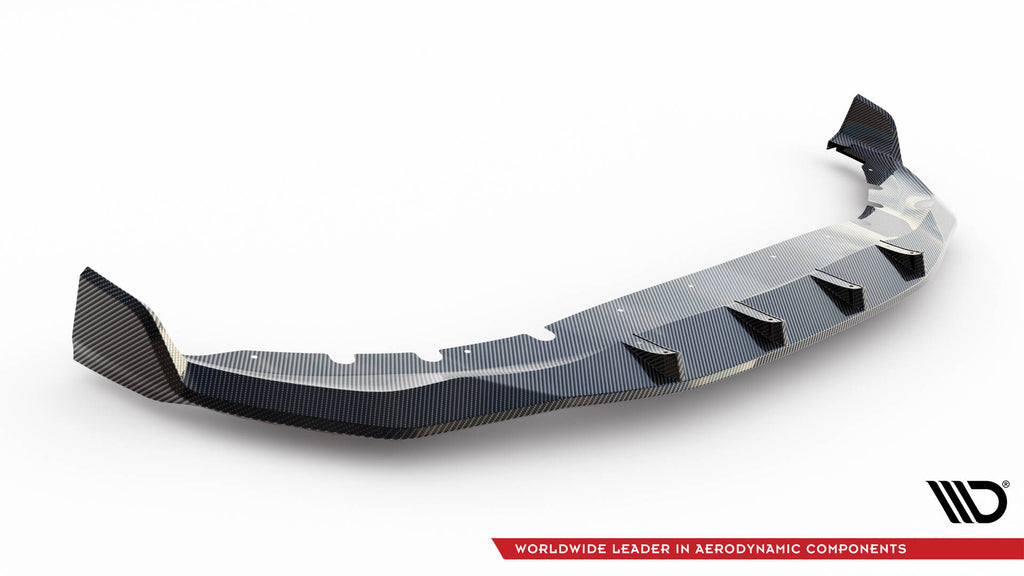 Maxton Design Prepreg Carbon Fiber Street+ Spoilerlippe Front Ansatz passend für + ABS Diffusor BMW 7 M-Paket G11 Facelift schwarz Hochglanz