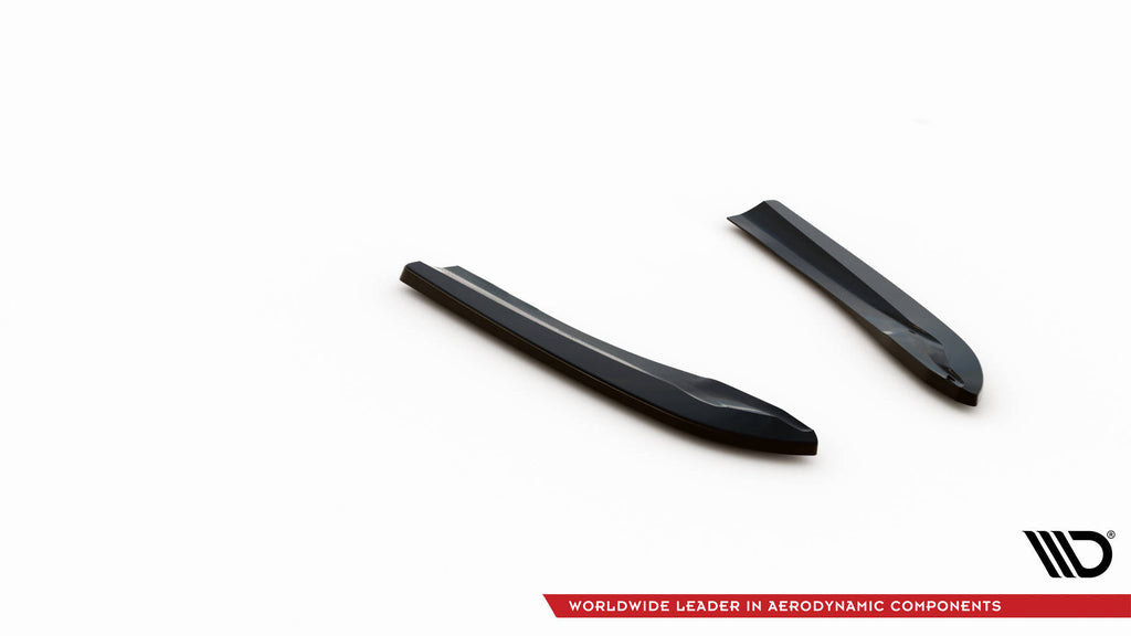 Maxton Design Heck Ansatz Flaps Diffusor passend für Mercedes-Benz C Coupe / Limousine / Kombi AMG-Line C204 / W204 Facelift / S204 Facelift schwarz Hochglanz