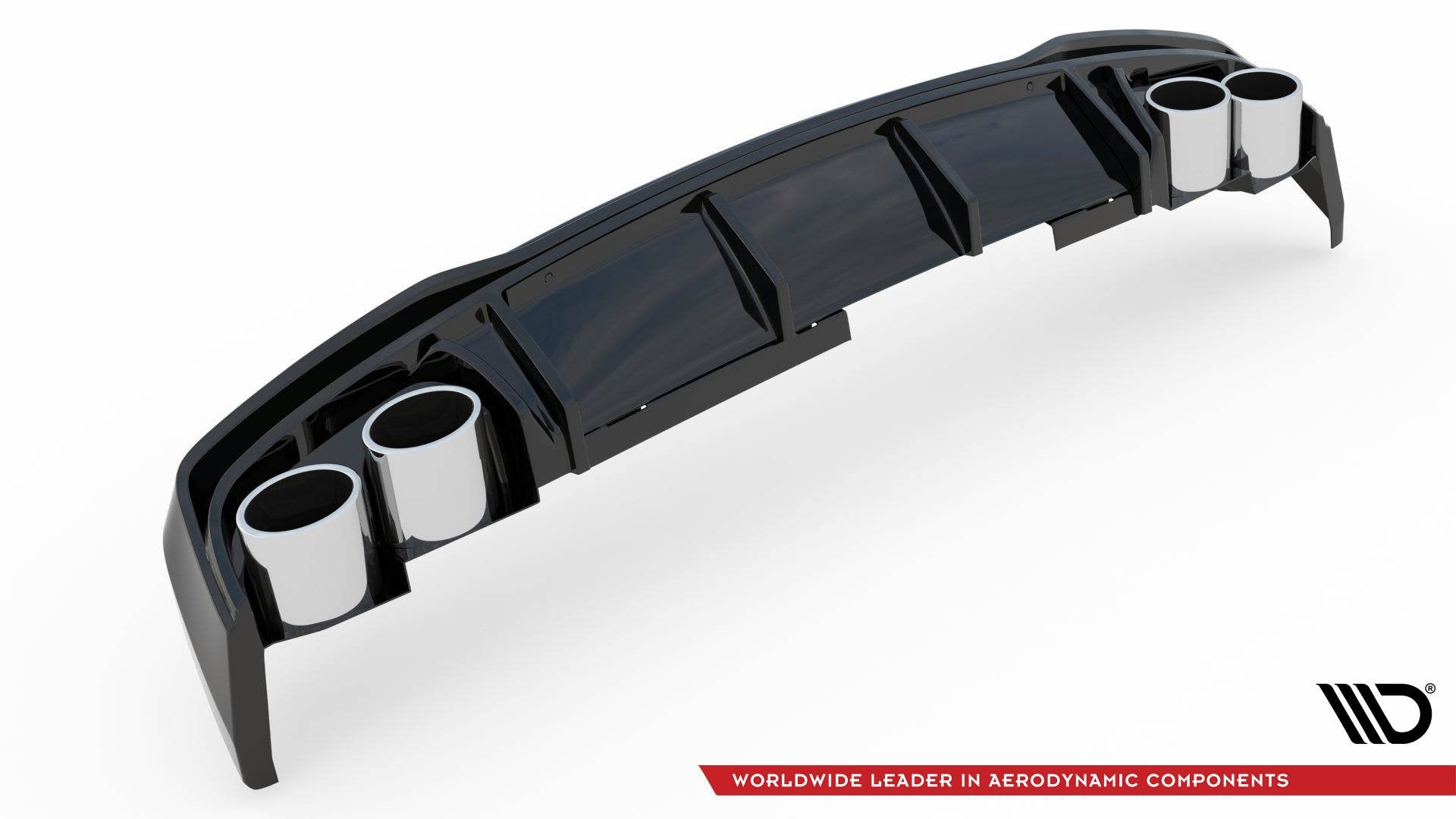 Maxton Design Diffusor Heck Ansatz + Endrohre für Audi A6 S-Line / S6 C8 / C8 Facelift