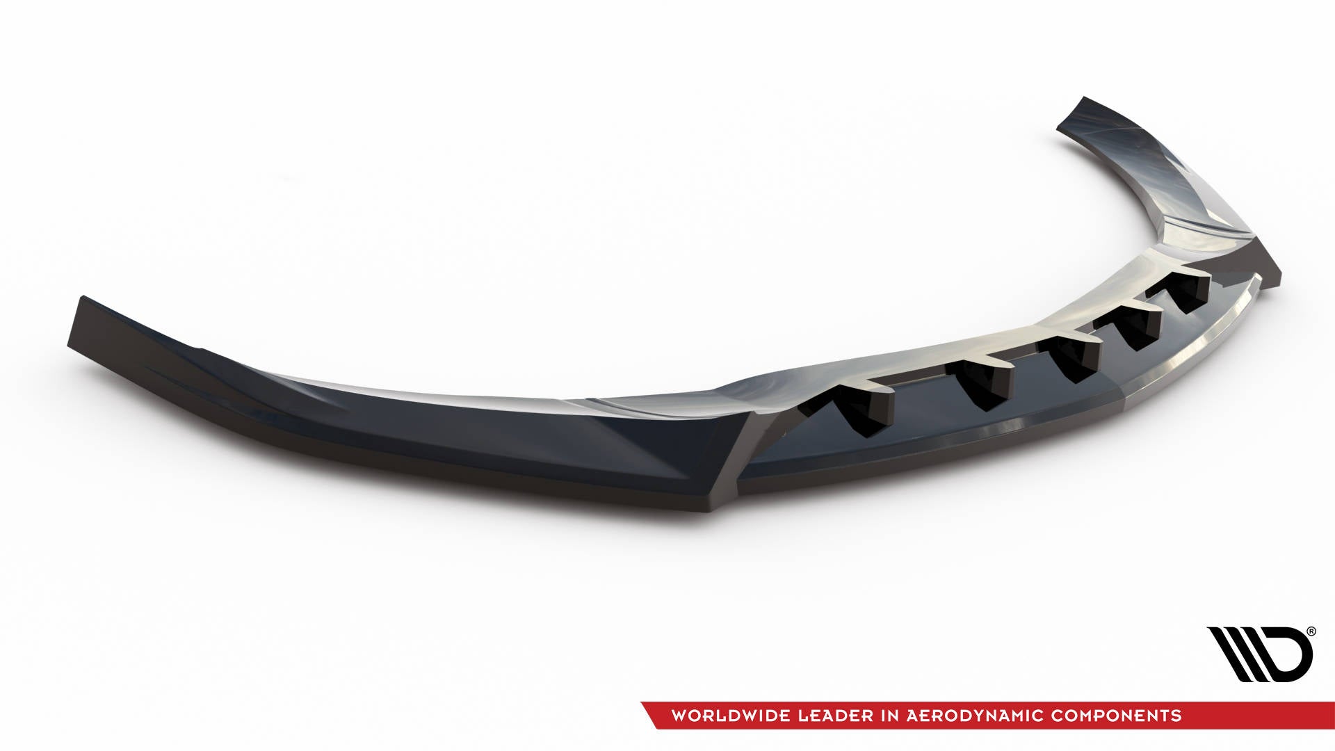 Maxton Design Street+ Spoilerlippe Front Ansatz V.2 passend für Mercedes-Benz A AMG-Line W176 Facelift schwarz Hochglanz