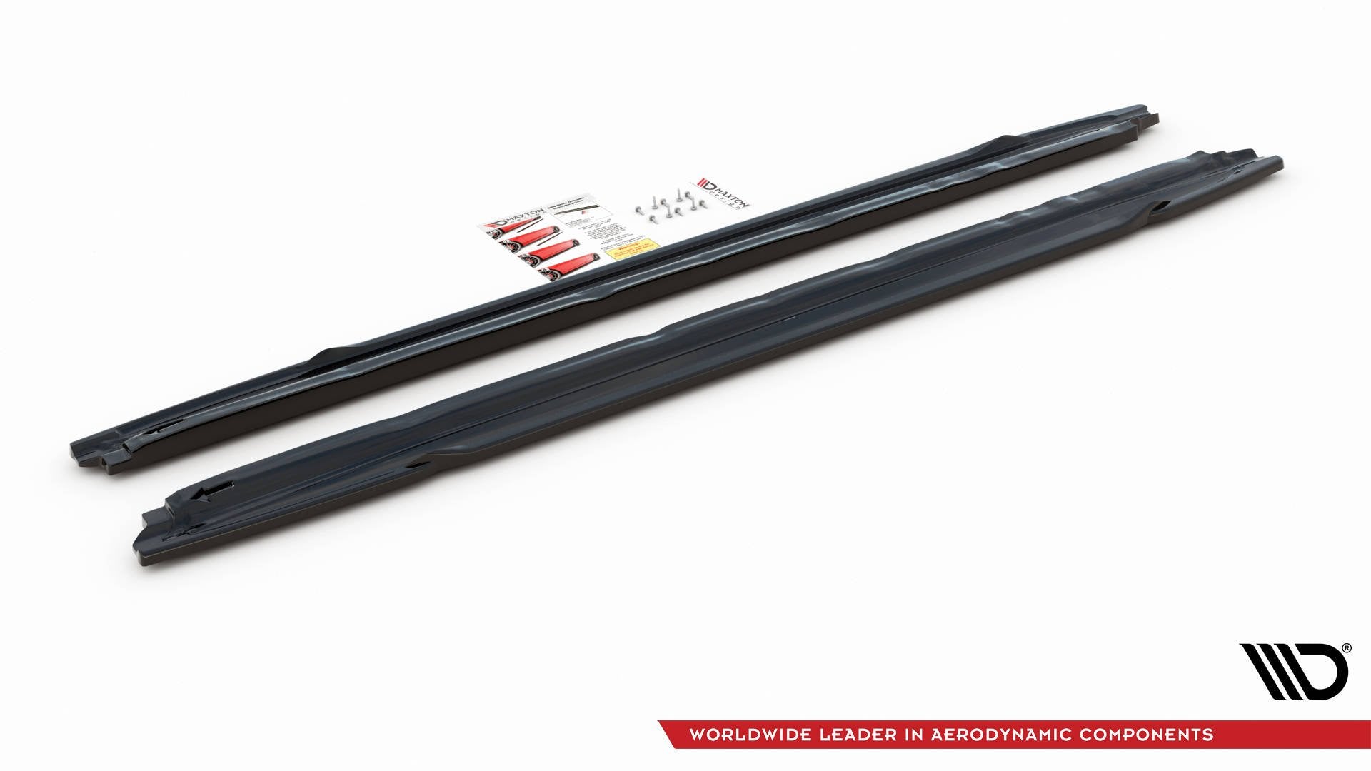 Maxton Design Street+ Seitenschweller Leisten passend für V.1 passend für Audi S3 / A3 S-Line Sportback / Limousine 8Y / 8Y Facelift schwarz Hochglanz