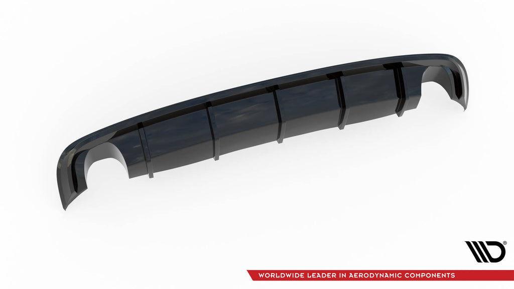 Maxton Design Diffusor Heck Ansatz passend für Audi A8 D4 schwarz Hochglanz