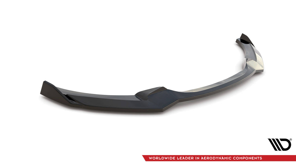 Maxton Design Street+ Spoilerlippe Front Ansatz V.1 passend für BMW 2 M-Paket F22 schwarz Hochglanz