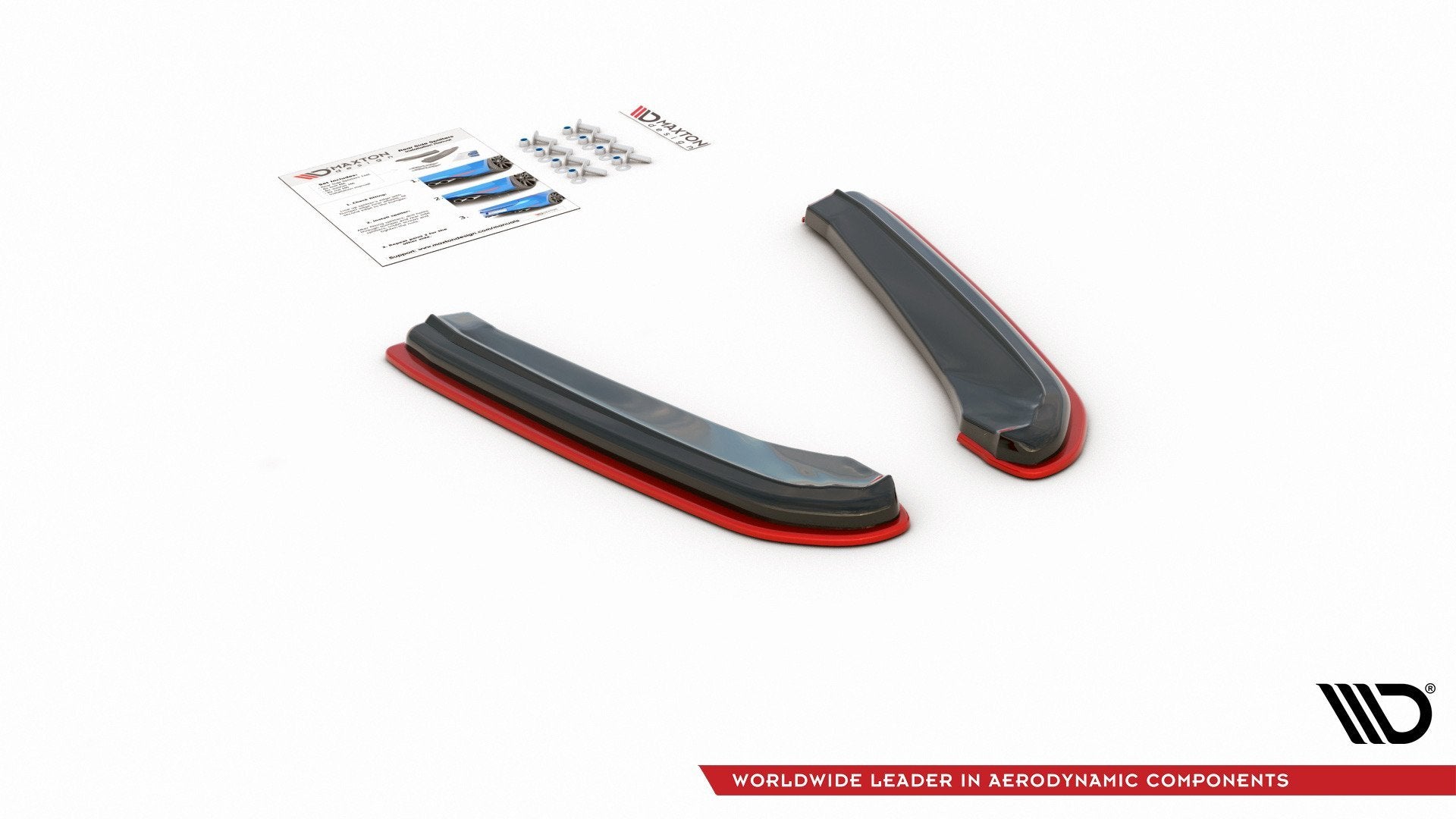 Maxton Design Heck Ansatz Flaps Diffusor passend für V.2 Seat Leon Mk3 Cupra ST Facelift schwarz Hochglanz