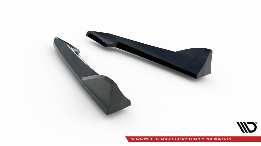 Maxton Design Heck Ansatz Flaps Diffusor V.2 passend für Audi S4 / A4 S-Line Limousine B8 schwarz Hochglanz