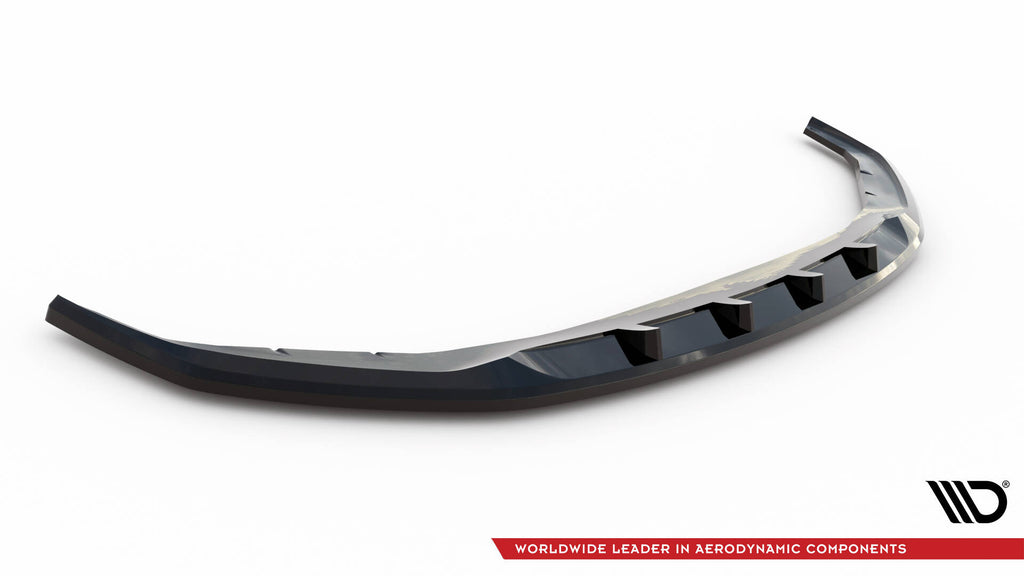 Maxton Design Street+ Spoilerlippe Front Ansatz V.1 passend für BMW 5er G30 / G31 Facelift schwarz Hochglanz