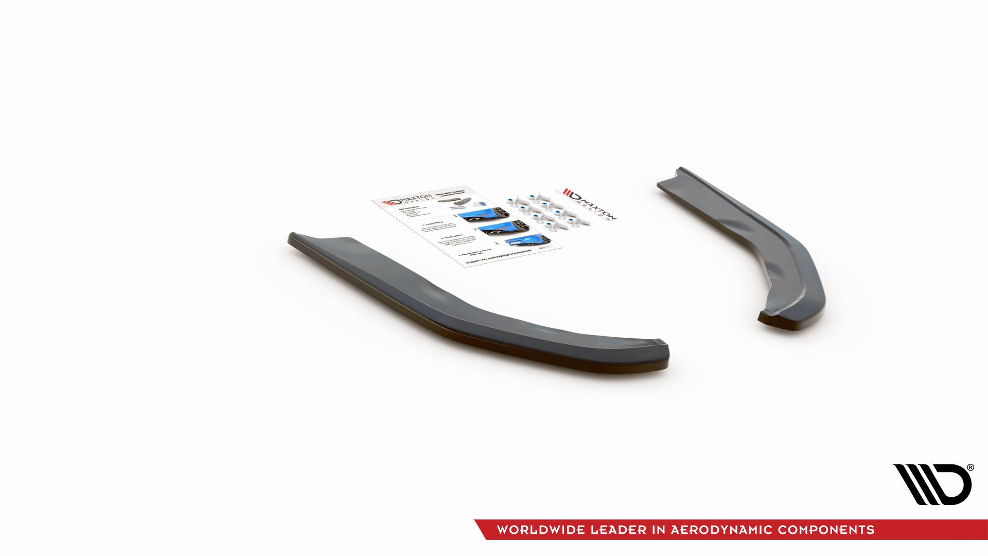 Maxton Design Heck Ansatz Flaps Diffusor V.1 passend für BMW M3 Limousine / Touring G80 / G81 schwarz Hochglanz