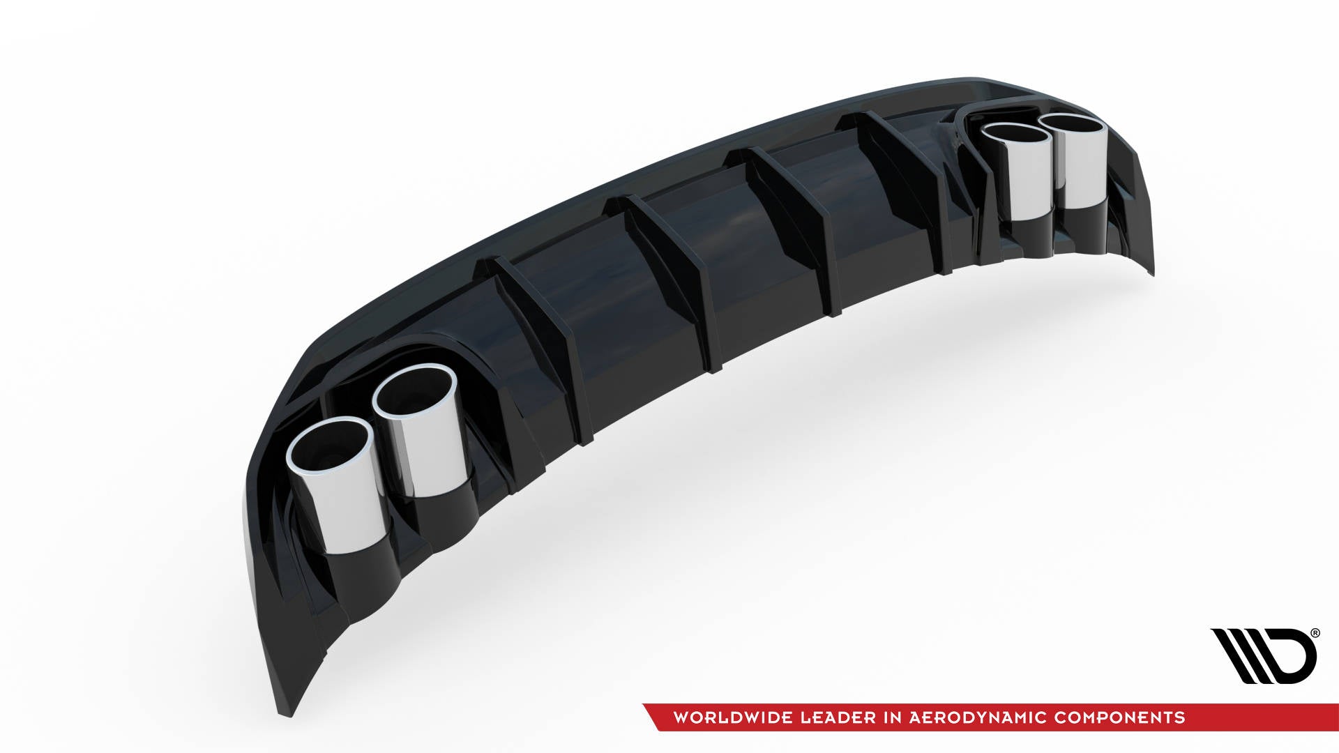 Maxton Design Diffusor Heck Ansatz + Endrohre passend für Audi A3 S-Line Sportback 8Y