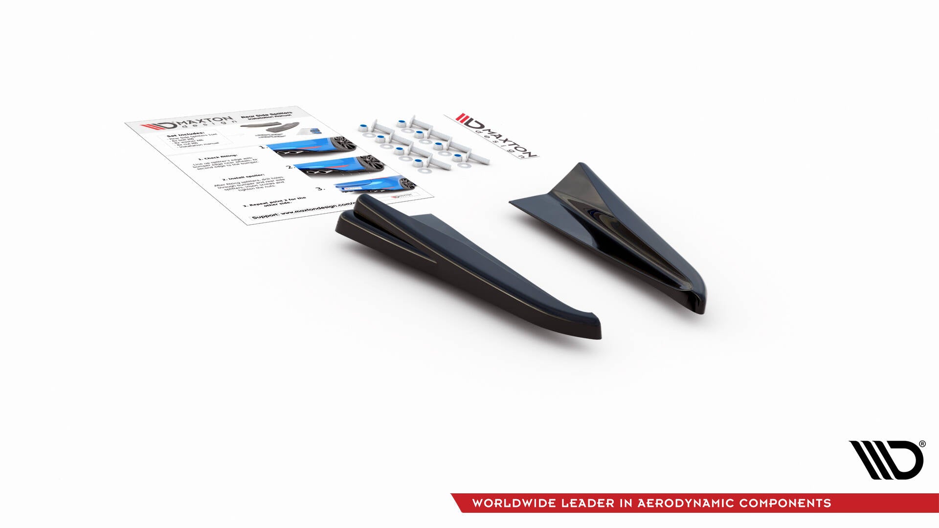 Maxton Design Heck Ansatz Flaps Diffusor passend für Audi RSQ3 SUV F3 schwarz Hochglanz