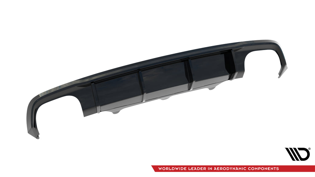 Maxton Design Diffusor Heck Ansatz passend für Audi S6 Avant C7 schwarz Hochglanz