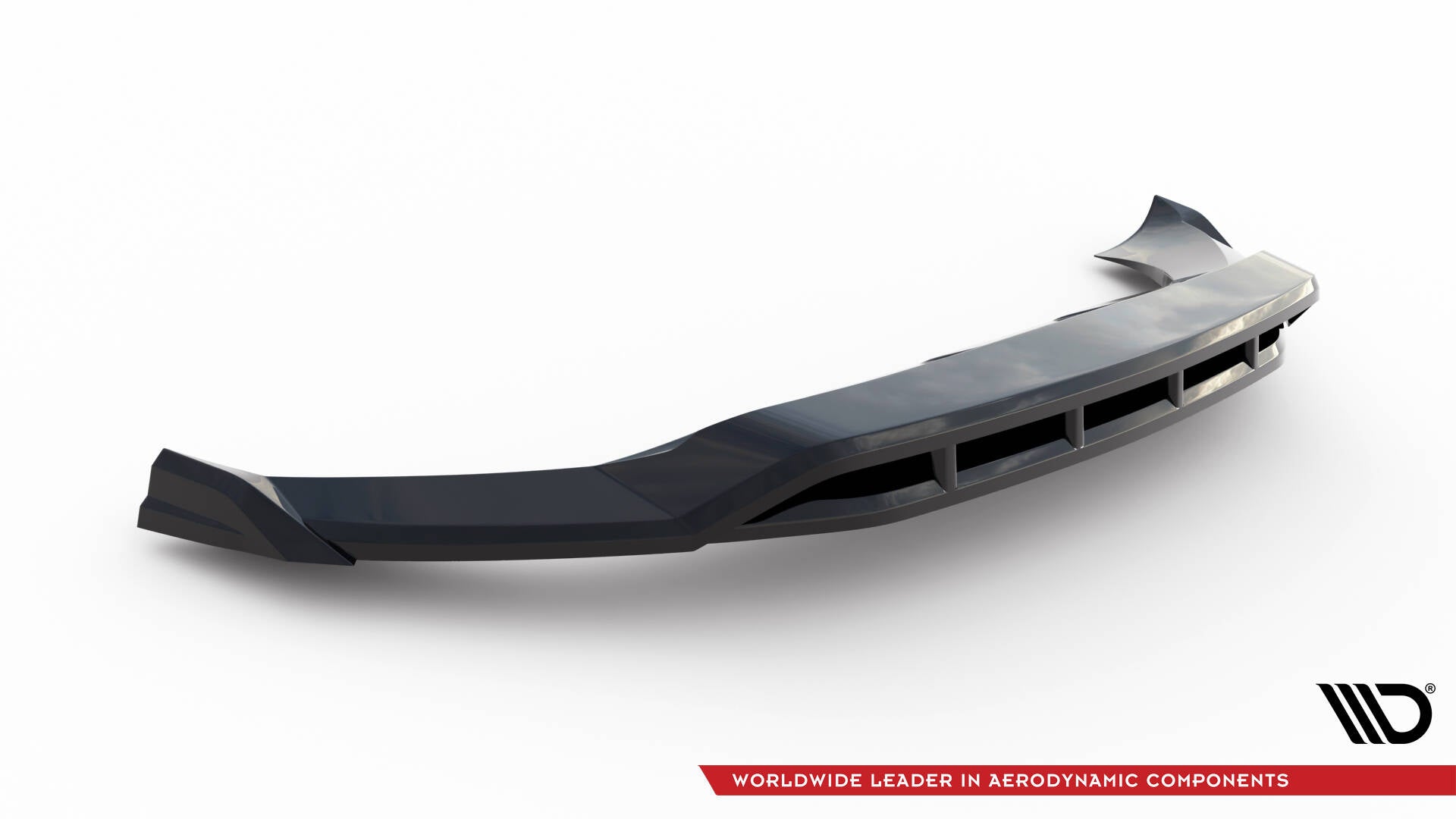 Maxton Design Street+ Spoilerlippe Front Ansatz passend für Porsche Cayenne Coupe / SUV Mk3 schwarz Hochglanz