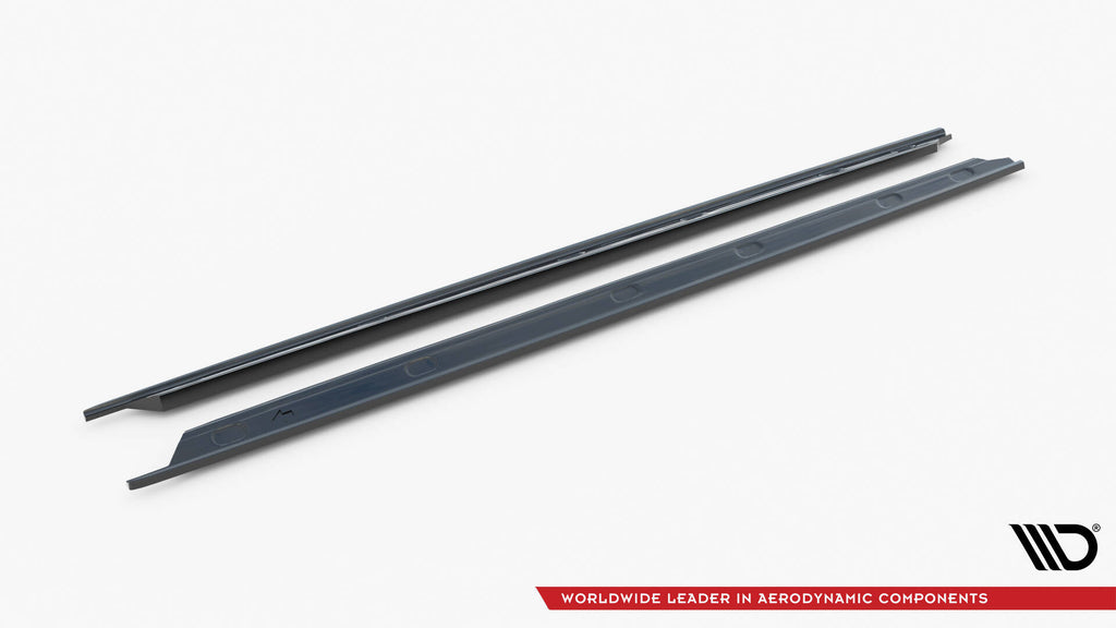 Maxton Design Street+ Seitenschweller Leisten passend für VW Caddy Maxi Mk5 schwarz Hochglanz