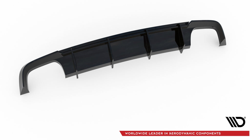Maxton Design Diffusor Heck Ansatz V.1 passend für Audi S6 C7 Facelift schwarz Hochglanz