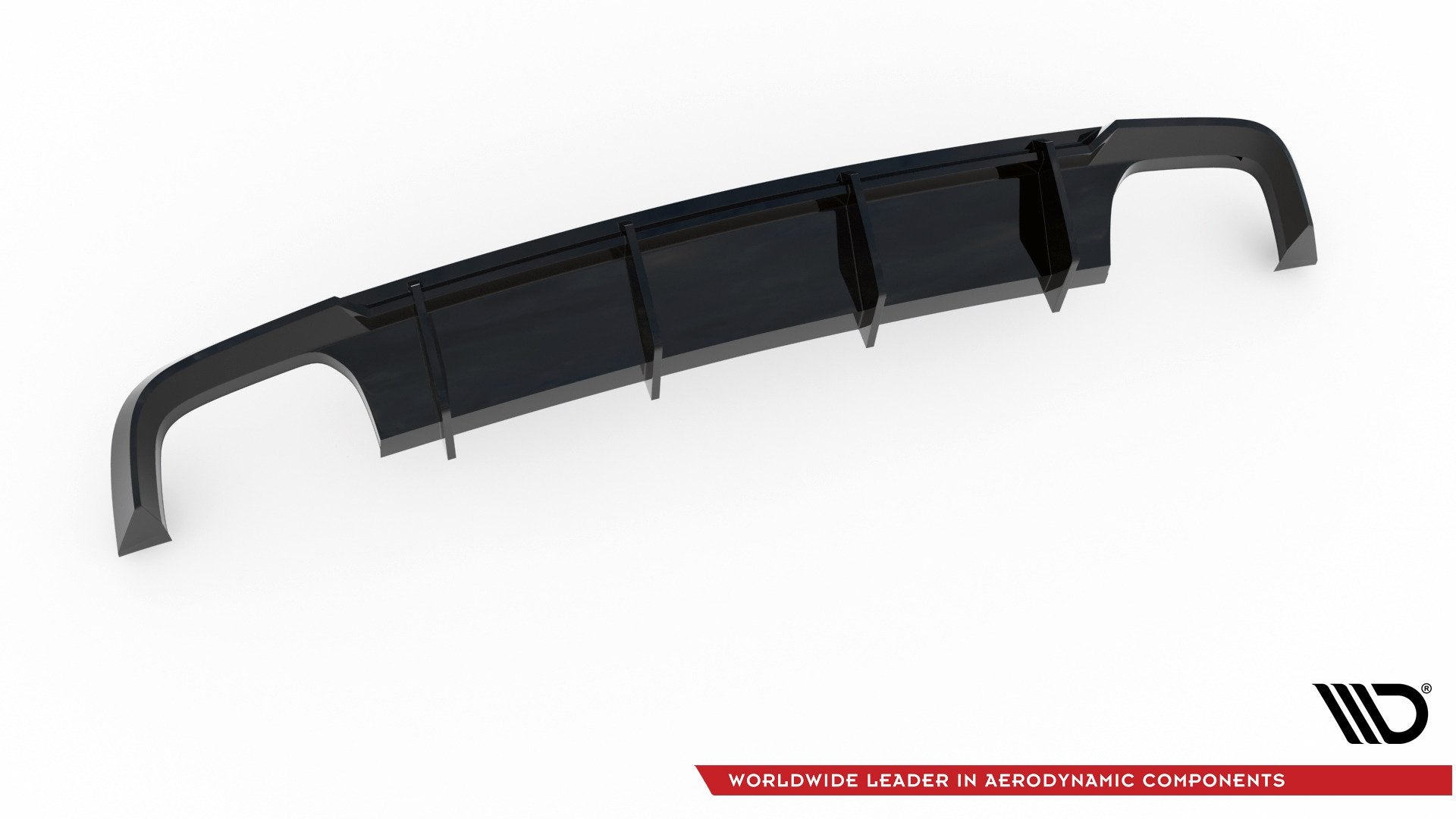 Maxton Design Diffusor Heck Ansatz V.1 passend für Audi S6 C7 Facelift schwarz Hochglanz
