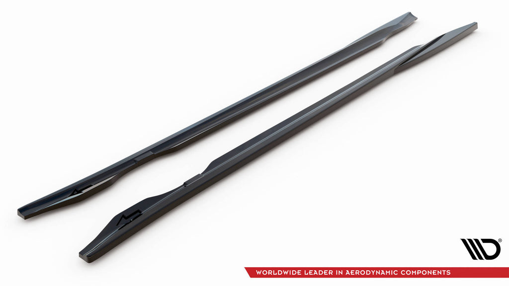 Maxton Design Street+ Seitenschweller Leisten passend für V.1 passend für Audi e-Tron GT / RS GT Mk1 schwarz Hochglanz