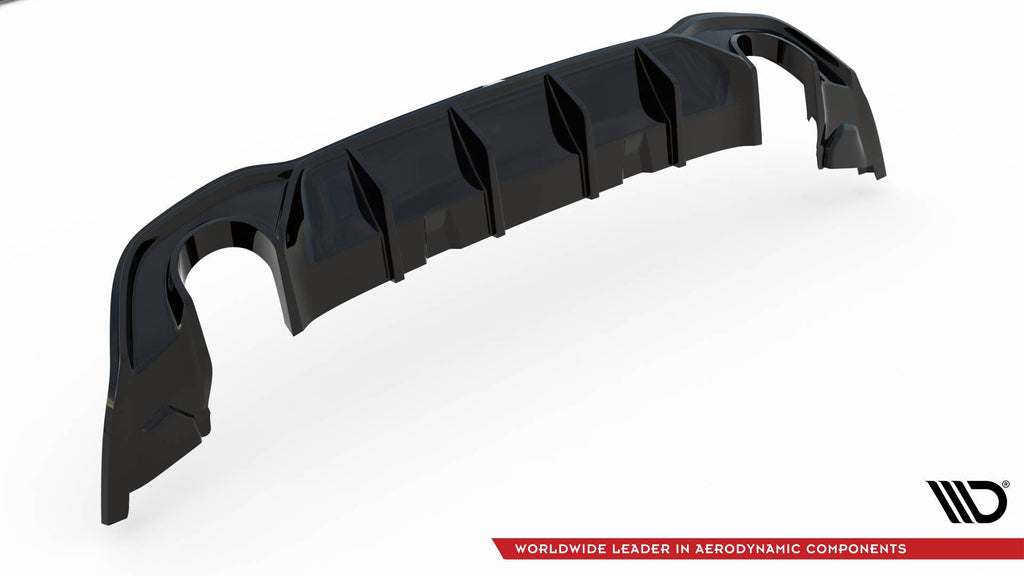 Maxton Design Diffusor Heck Ansatz V.2 passend für VW Golf GTI Mk8 schwarz Hochglanz