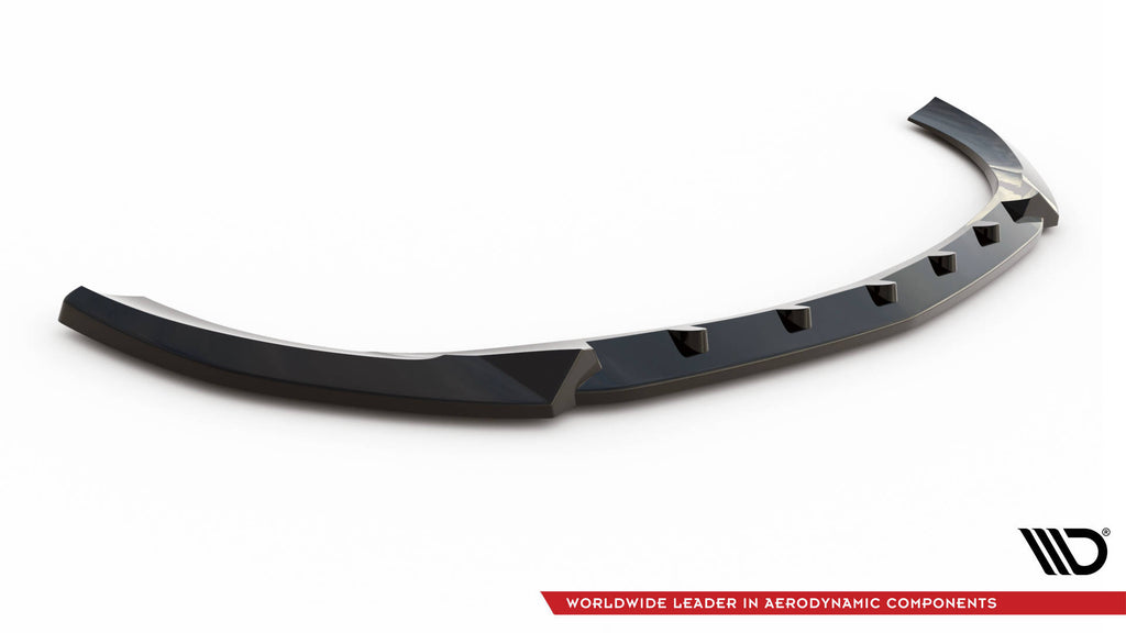 Maxton Design Street+ Spoilerlippe Front Ansatz V.2 passend für Mercedes-Benz E AMG-Line W213 Facelift schwarz Hochglanz