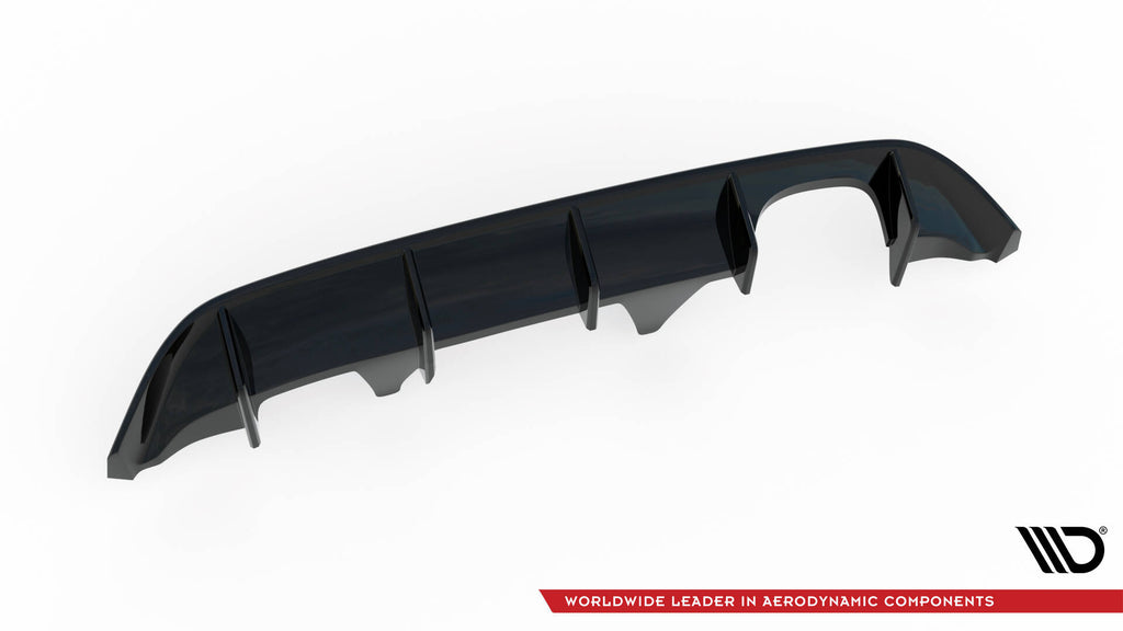 Maxton Design Diffusor Heck Ansatz passend für Ford Fiesta ST Mk8 schwarz Hochglanz