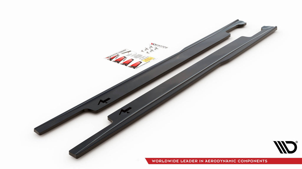 Maxton Design Street+ Seitenschweller Leisten V.2 passend für Honda Accord Mk7 Type-S schwarz Hochglanz