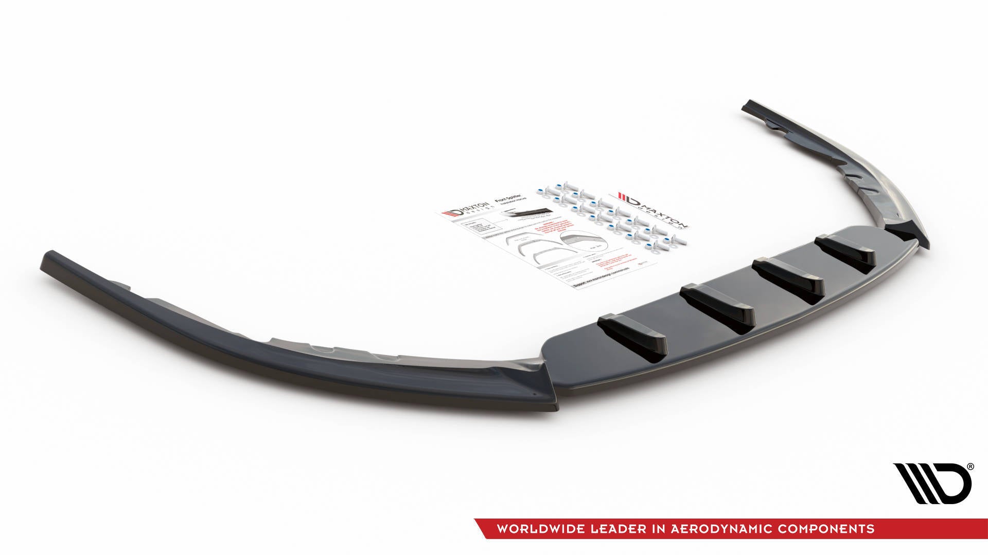 Maxton Design Street+ Spoilerlippe Front Ansatz V.1 passend für Toyota Avensis Mk3 Facelift schwarz Hochglanz