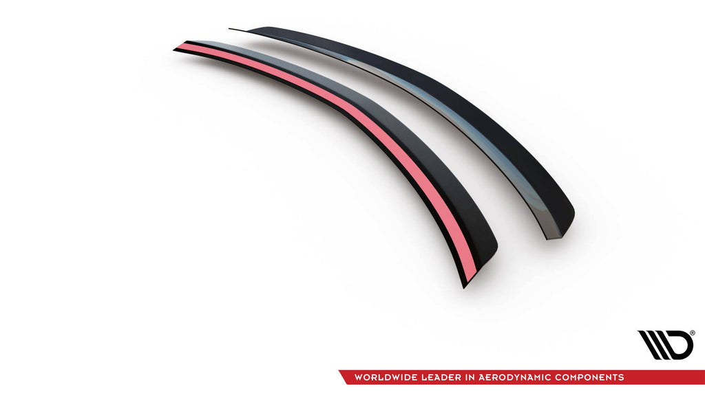 Maxton Design Spoiler CAP passend für Mercedes-Benz C Limousine Standard / AMG-Line W204 / W204 Facelift schwarz Hochglanz