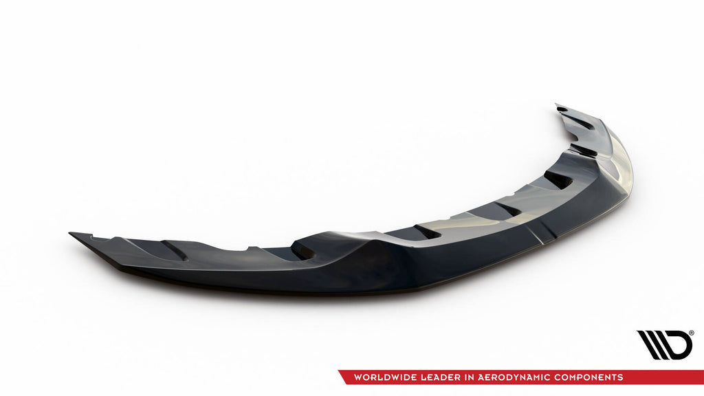 Maxton Design Street+ Spoilerlippe Front Ansatz V.2 passend für BMW 4er Coupe / Gran Coupe / Cabrio M-Paket F32 / F36 / F33 schwarz Hochglanz